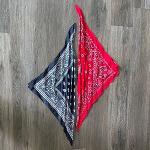 Red and Black Paisley Bandanas